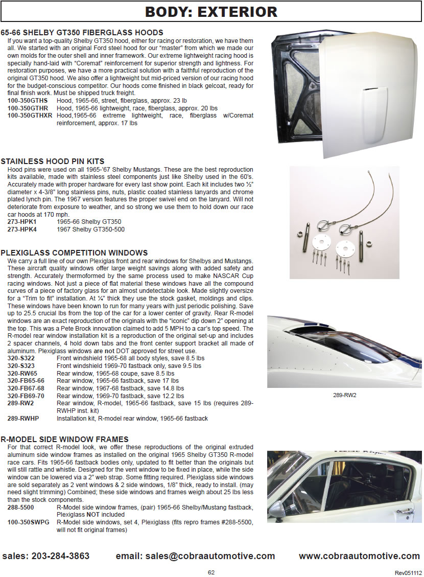Exterior Body Parts - catalog page 62
